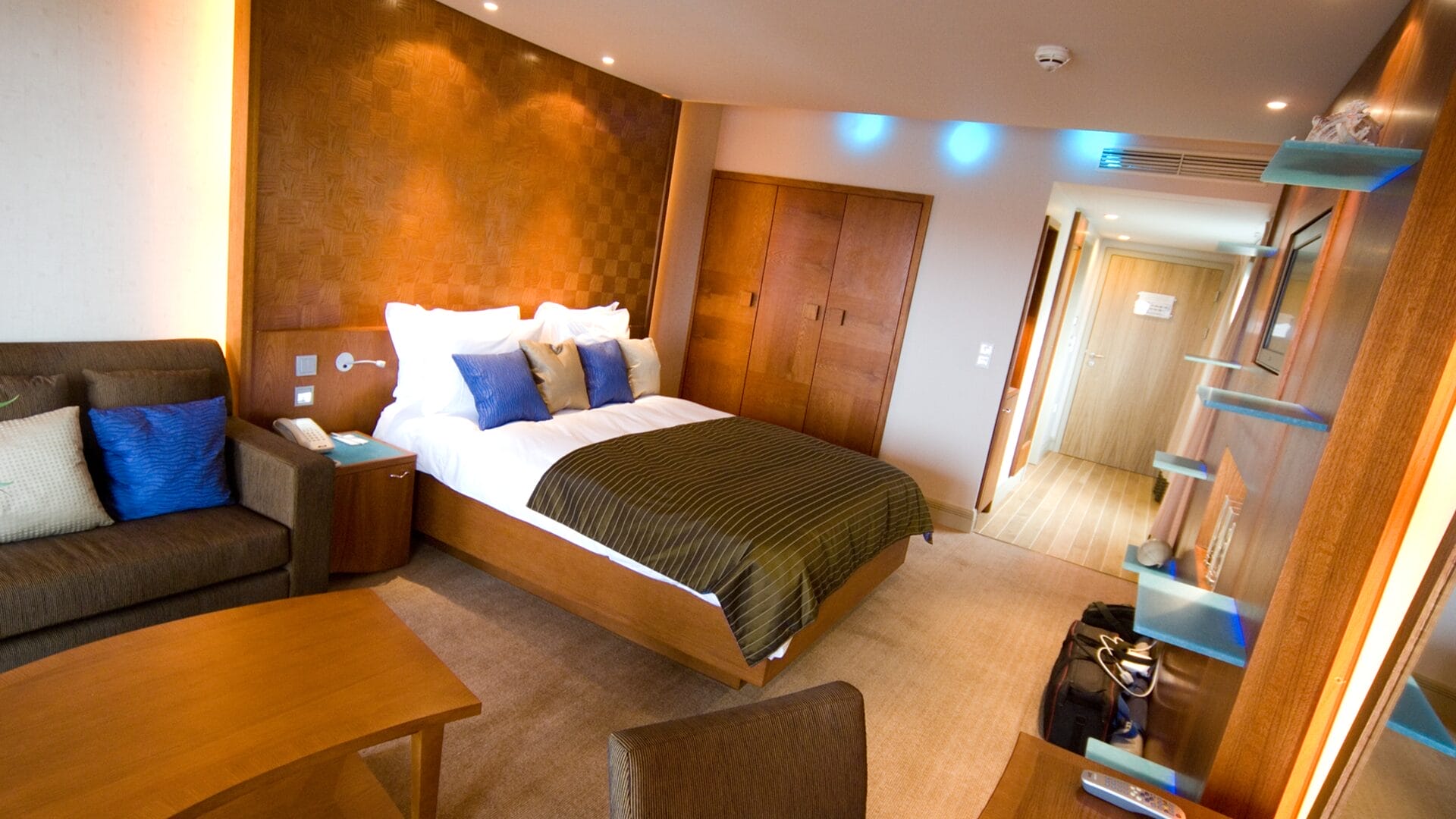 A couple relaxing in a pool