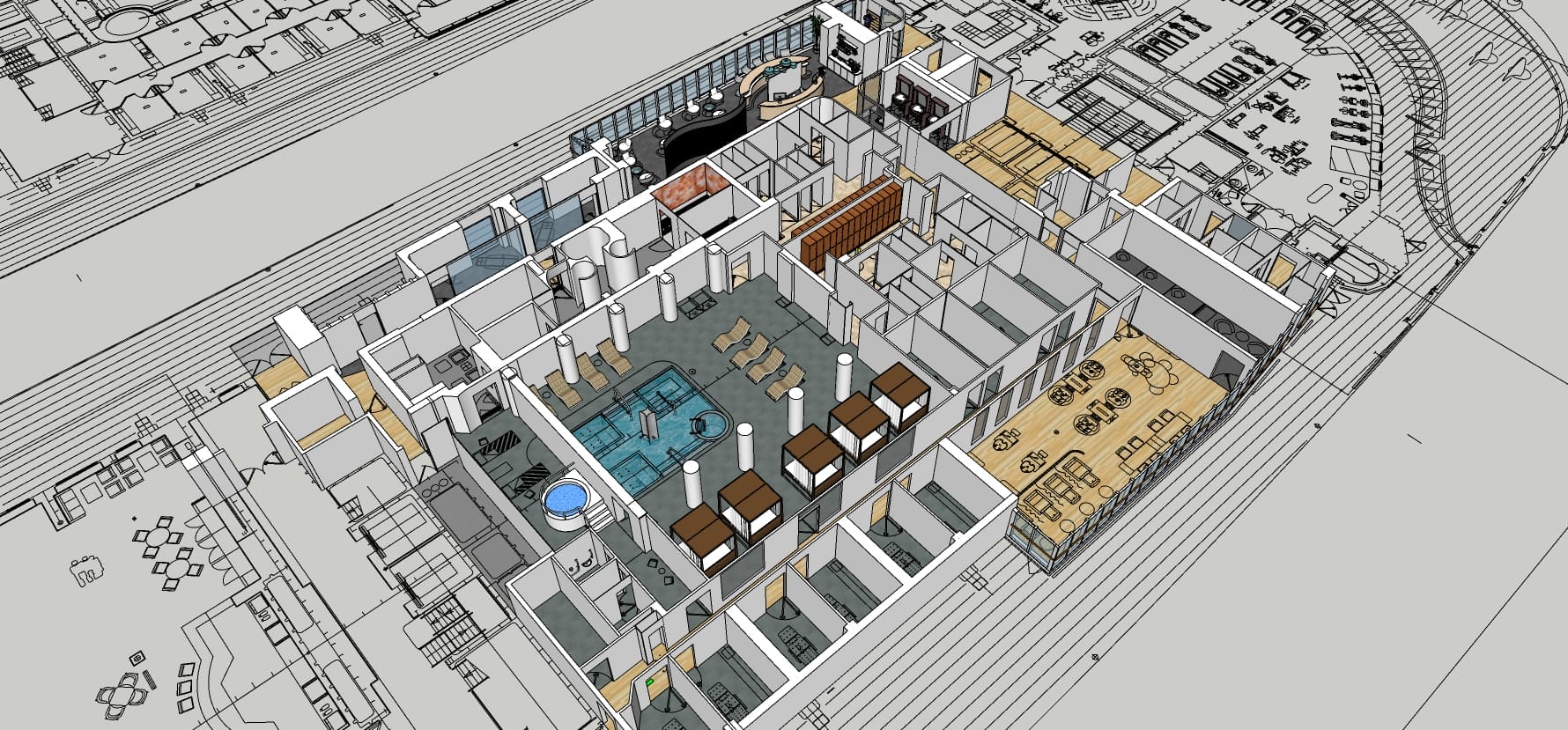 Luxury cruise Spa Floor plan layout